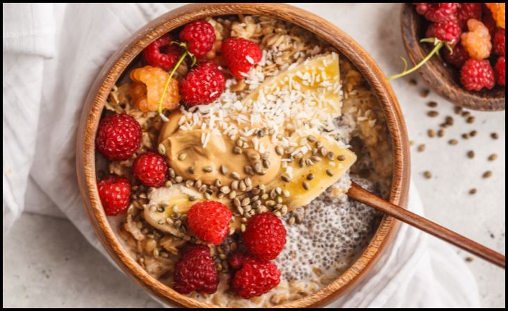 Almond Butter and Mashed Raspberries