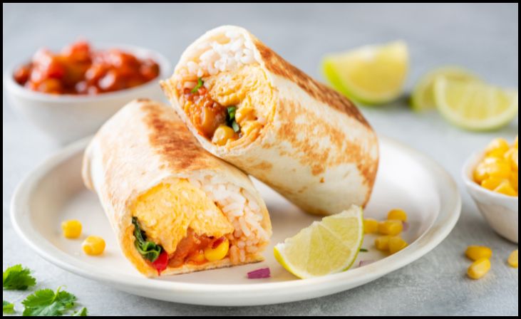 Breakfast Burrito with Lettuce Wrap