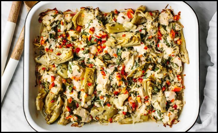 . Greek Chicken and Spinach Casserole