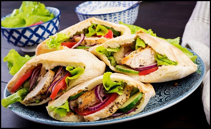 Piled-High Vegetable Pitas